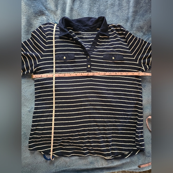 Croft & Barrow short sleeve top with collar- Size XL - Picture 6 of 6